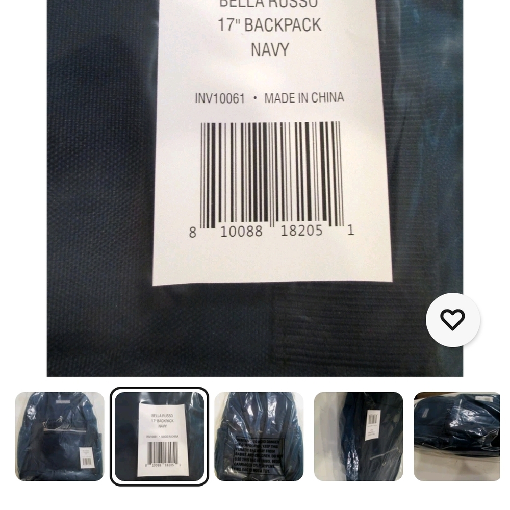 Bella Russo Navy Backpack